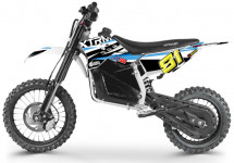 Moto cross 1200W lithium bleu 14/12 pouces