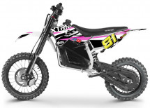 Moto cross 1200W lithium rose 14/12 pouces