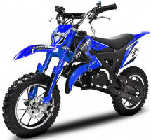 Moto cross Flash 49cc bleue 10/10 pouces