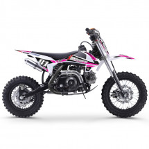 Moto cross MX 70cc noir et rose 12/10 pouces 4 temps