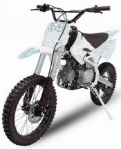 Moto cross Thunder 125cc blanche 17/14 pouces