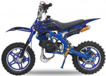 Pocket bike cross Apollo E-Start 49cc bleue 10/10 pouces