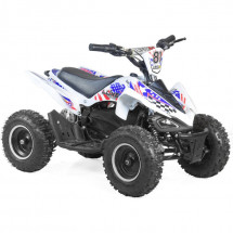 Pocket quad essence 50cc blanc et bleu Crossing 6 pouces