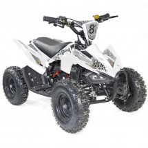 Pocket quad essence 50cc e-start blanc et gris Crossing 6 pouces