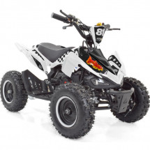 Pocket quad essence 50cc e-start blanc et noir Crossing 6 pouces