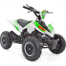 Pocket quad essence 50cc e-start blanc et vert Crossing 6 pouces