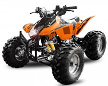 Quad 125cc e-start semi automatique orange Grizzly 8 pouces