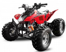 Quad 125cc e-start semi automatique rouge Grizzly 8 pouces