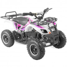 Quad électrique 800w blanc et rose Rando 6 pouces