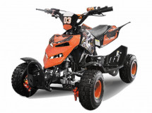 Quad enfant 49cc noir et orange Reptile 4 pouces