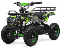 Quad enfant 49cc utilitaire graffiti vert Torino 6 pouces