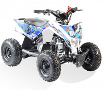 Quad enfant 90cc 4 temps Spider blanc et bleu 6 pouces