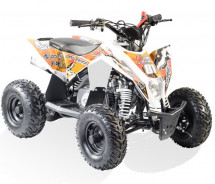 Quad enfant 90cc 4 temps Spider blanc et orange 6 pouces