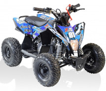 Quad enfant 90cc 4 temps Spider noir et bleu 6 pouces