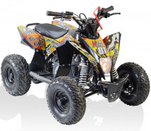 Quad enfant 90cc 4 temps Spider noir et orange 6 pouces