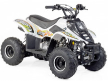 Quad essence 110cc 4 temps blanc et orange Badou eco 6 pouces