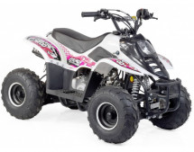 Quad essence 110cc 4 temps blanc et rose Badou eco 6 pouces