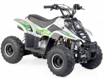 Quad essence 110cc 4 temps blanc et vert Badou eco 6 pouces