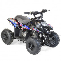 Quad essence 110cc 4 temps noir et bleu Badou eco 6 pouces