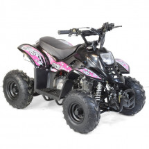 Quad essence 110cc 4 temps noir et rose Badou eco 6 pouces