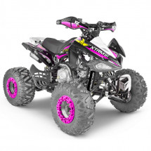 Quad essence 125cc semi automatique 4 temps noir et rose Racing 8 pouces