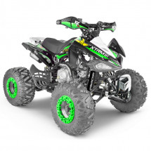 Quad essence 125cc semi automatique 4 temps noir et vert Racing 8 pouces