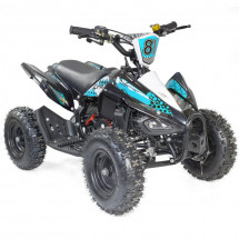 Quad essence 50cc e-start noir et bleu Crossing 6 pouces