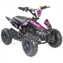 Quad essence 50cc e-start noir et rose Crossing 6 pouces