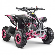 Quad essence enfant 50cc e-start noir et rose Spring 6 pouces