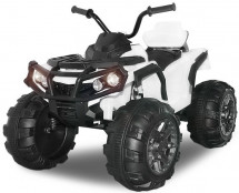 Voiture enfant électrique tout terrains Offroad VTT blanche